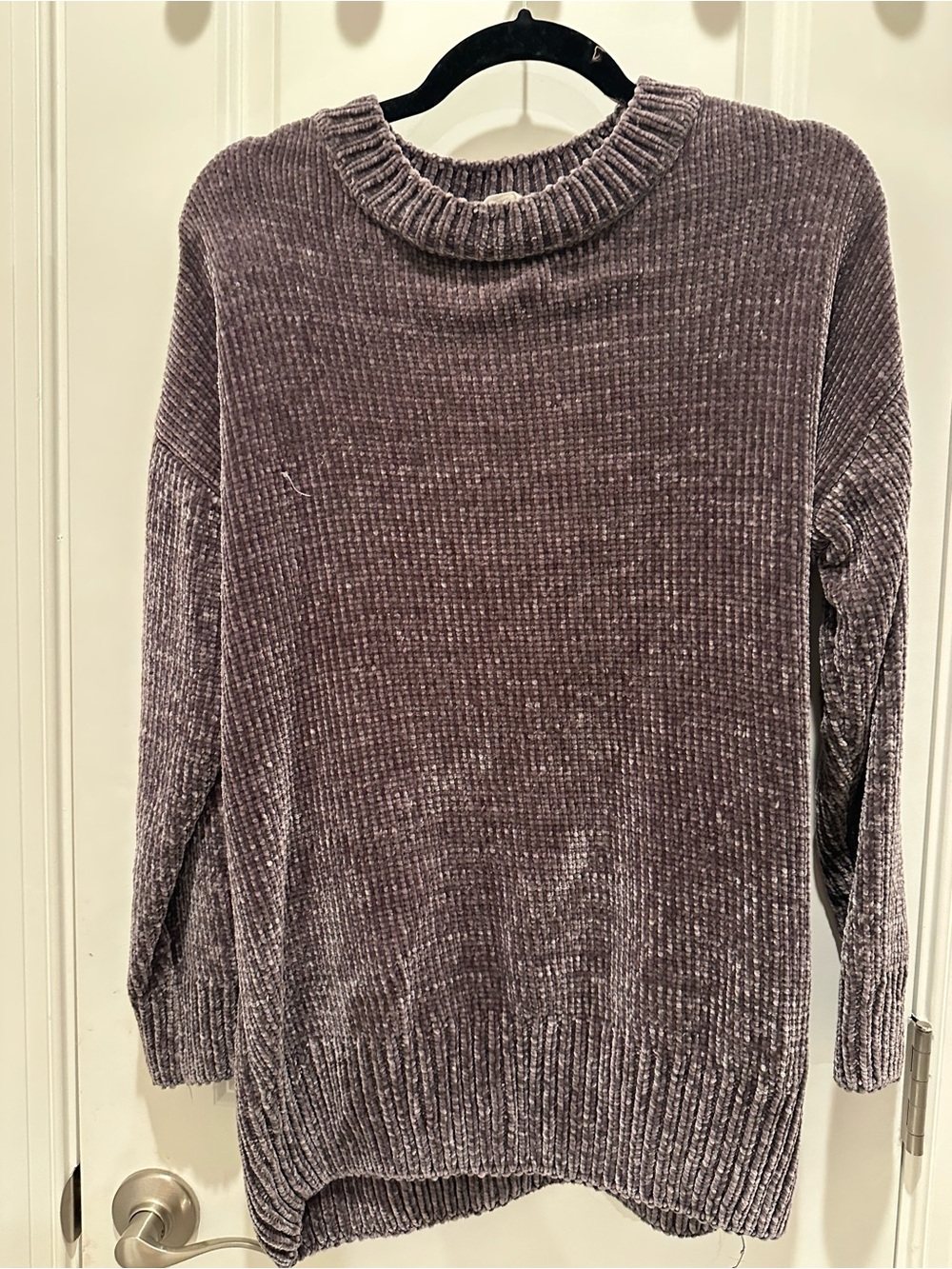Cozy Chenille Crewneck Sweater - Dusty Mauve